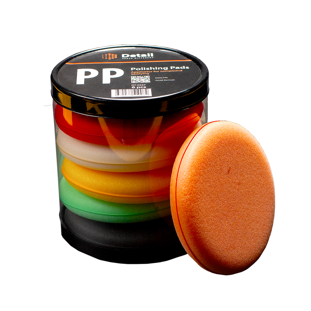 Комплект аппликаторов поролоновых круглых PP "Polishing Pads" 10,5*2 см (6 штук)